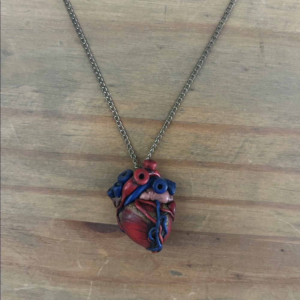 Anatomical Heart Pendant Necklace